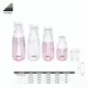 Pink and White Square Cosmetic Bottles - Various Sizes - High Quality 2