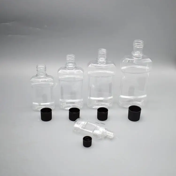 120ML Airless Pump Bottle - High Quality Transparent Plastic With Lid 3
