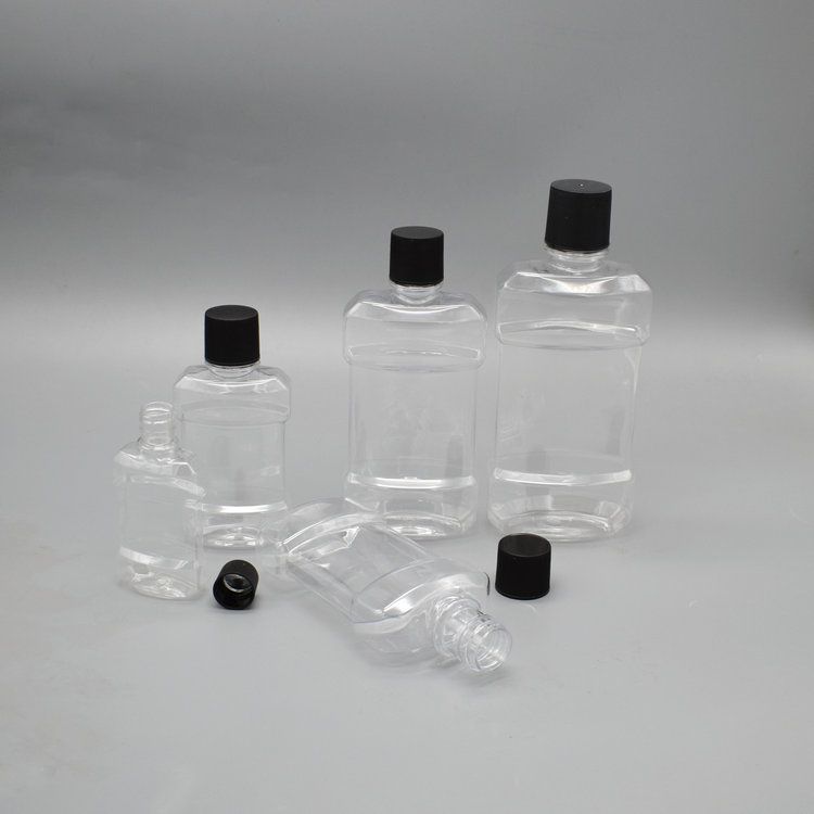 80ML 180ML 250ML 350ML 500ML Custom Transparent Plastic With Lid Mouthwash Bottles pp Airless Bottle