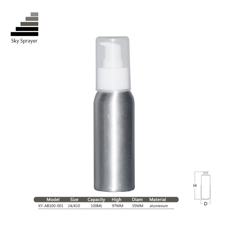 Sky Sprayer - Cosmetic Packing 100ml aluminium perfume bottle with plastic cap Aluminum Bottle 5