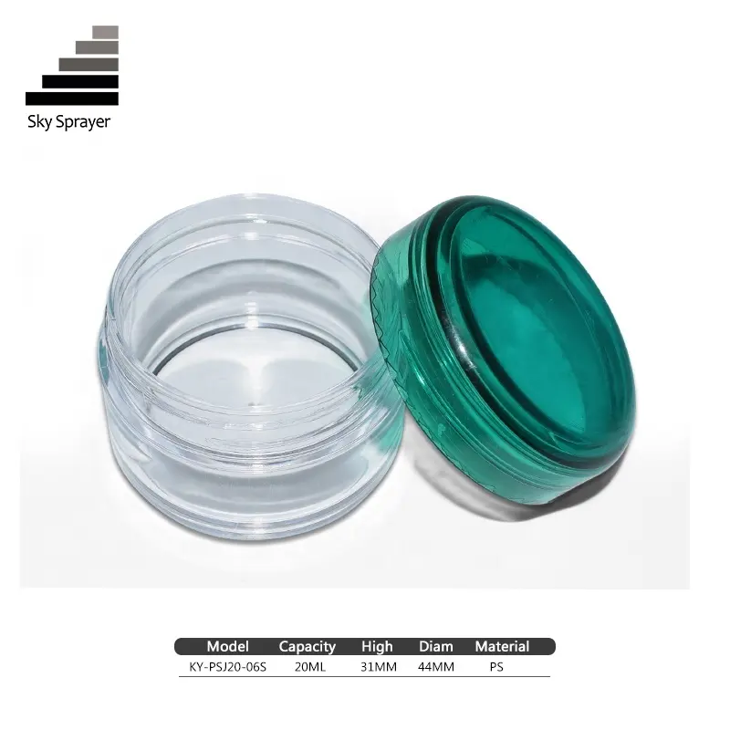 Custom Cosmetic Jars - 20ml Green Lid Airless Cream Jars 2