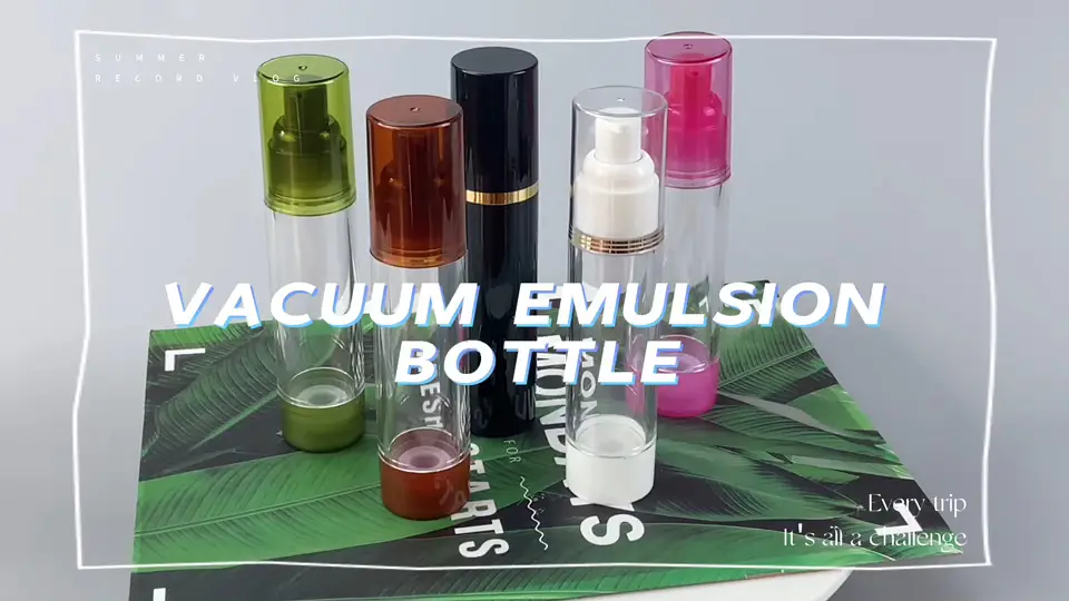 Frasco cosmético redondo de plástico de 80 ml y 120 ml, botella sin aire. 1