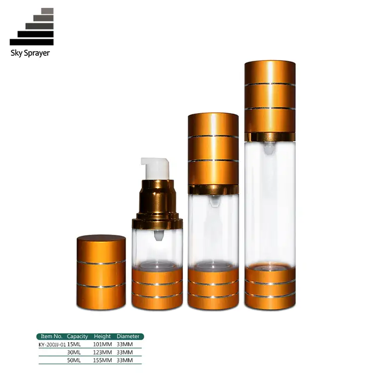 Sky Sprayer - SKY sprayer 4 stuks gouden kleine airless fles met pomp Airless fles 1