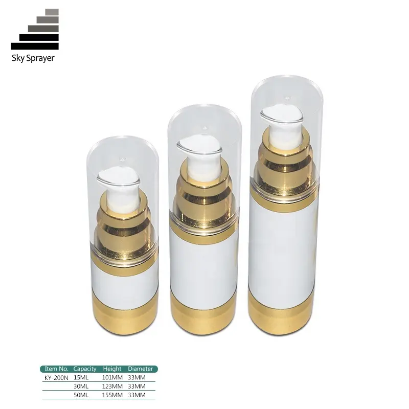 Plastic Airless Travel Lotion Bottles 2