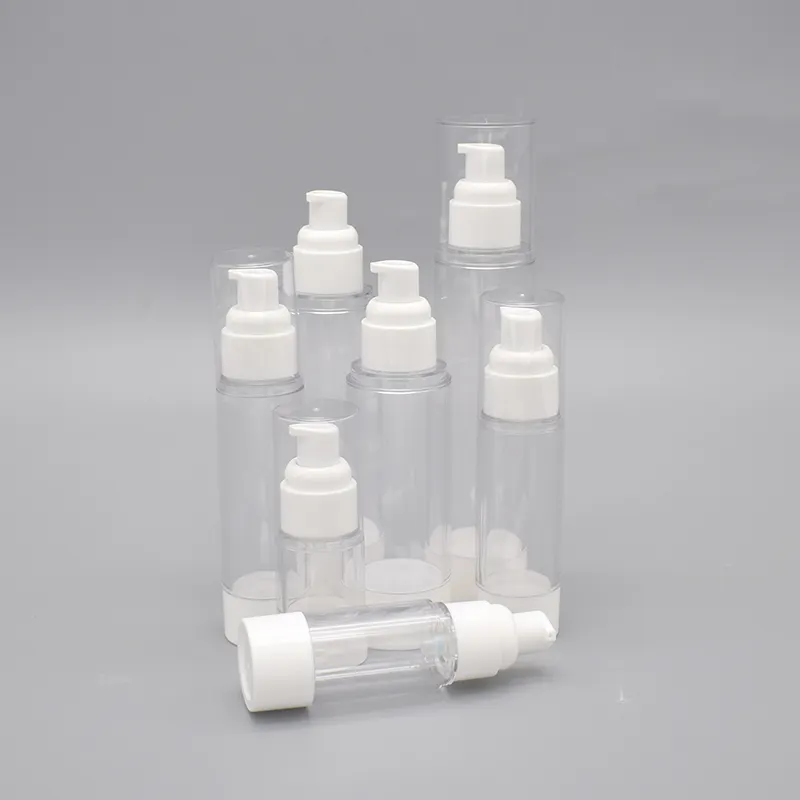 White PP Airless Pump Bottles - High Quality for Lotion Cream 6