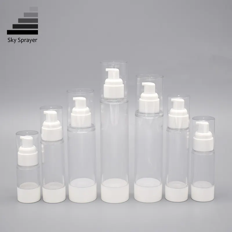 White PP Airless Pump Bottles - High Quality for Lotion Cream 7