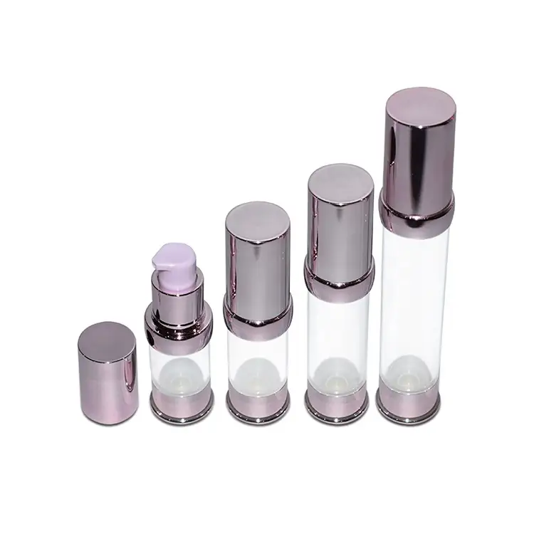 Sky Sprayer - Envase para el cuidado de la piel, frasco cosmético de plástico rosa único con bomba sin aire, botella sin aire 1