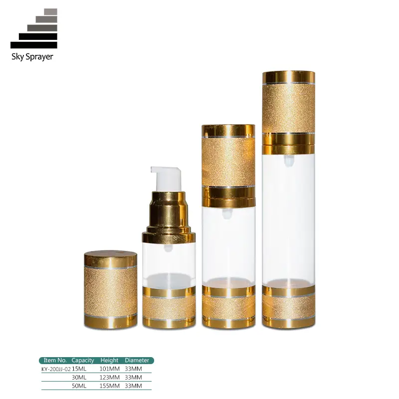 Sky Sprayer - Frascos de spray com bomba airless coloridos e brilhantes, recipientes para cosméticos, frascos airless 1