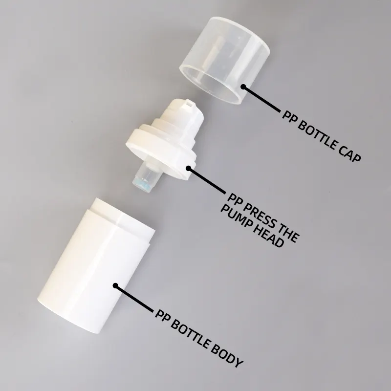 Plastic Airless Pump Bottles - Precision Finish, Various Sizes and Spray Cap 5