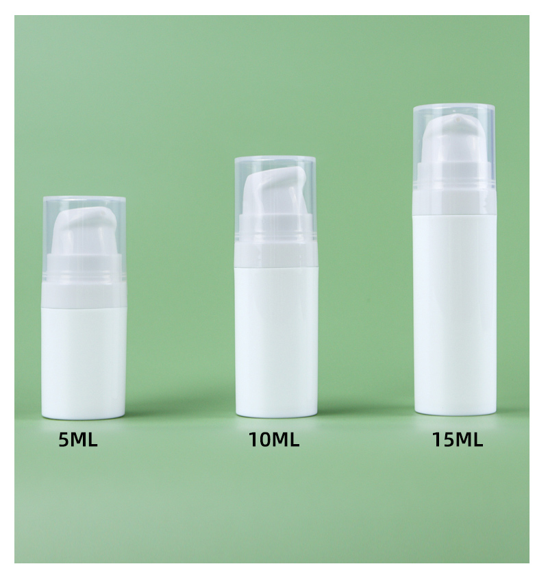 Airless Cosmetic Pump Bottle - Precision Finish 5ml 10ml 15ml 10