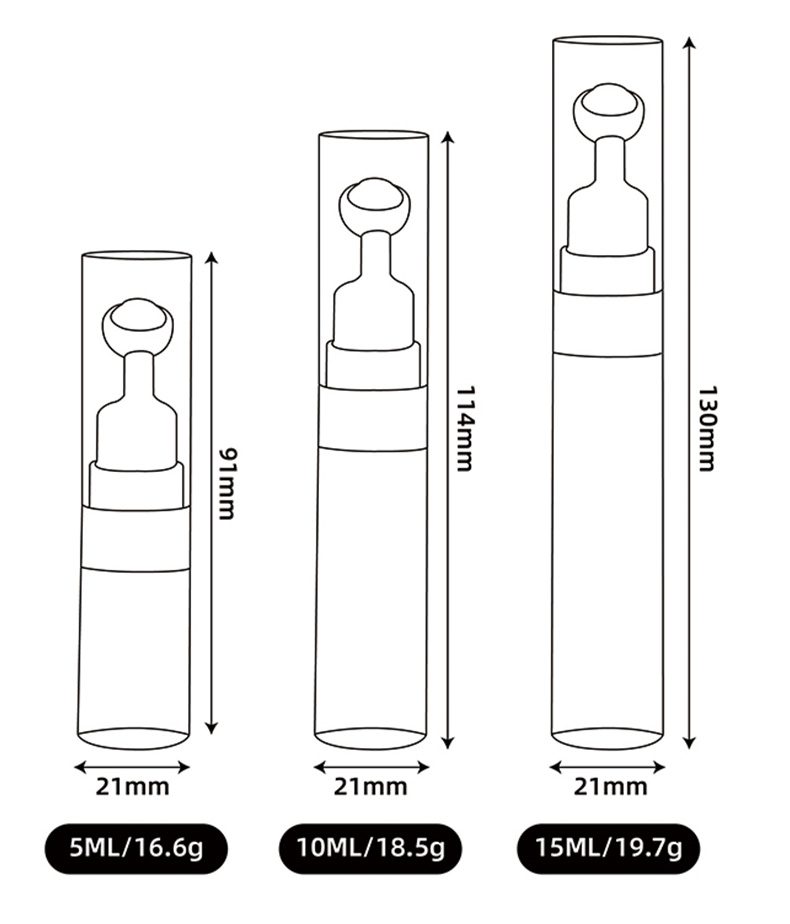 15ml Rolling Eye Cream Container Bottle Vacuum Bottle Travel Portable Set Essence Eye Massage Lotion Cream 9