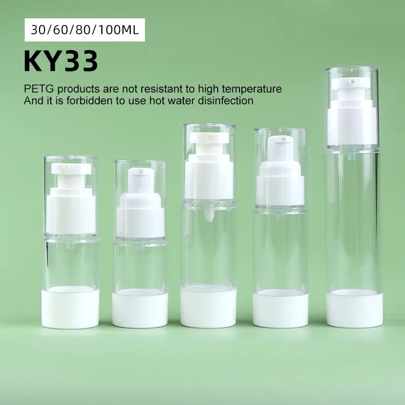 Acrylic Airless Pump Bottles - Precision Finish, Various Sizes, Spray Cap 3