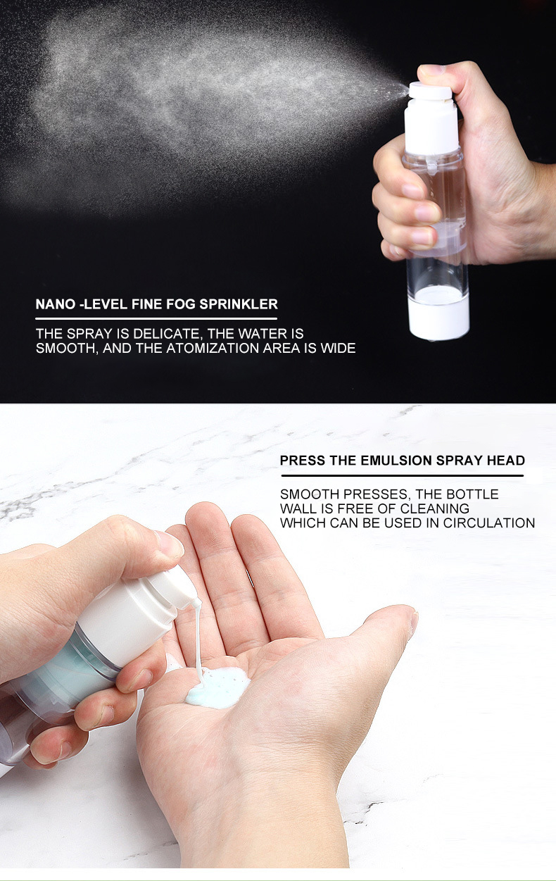 Precision Finish Airless Pump Travel Bottles 10