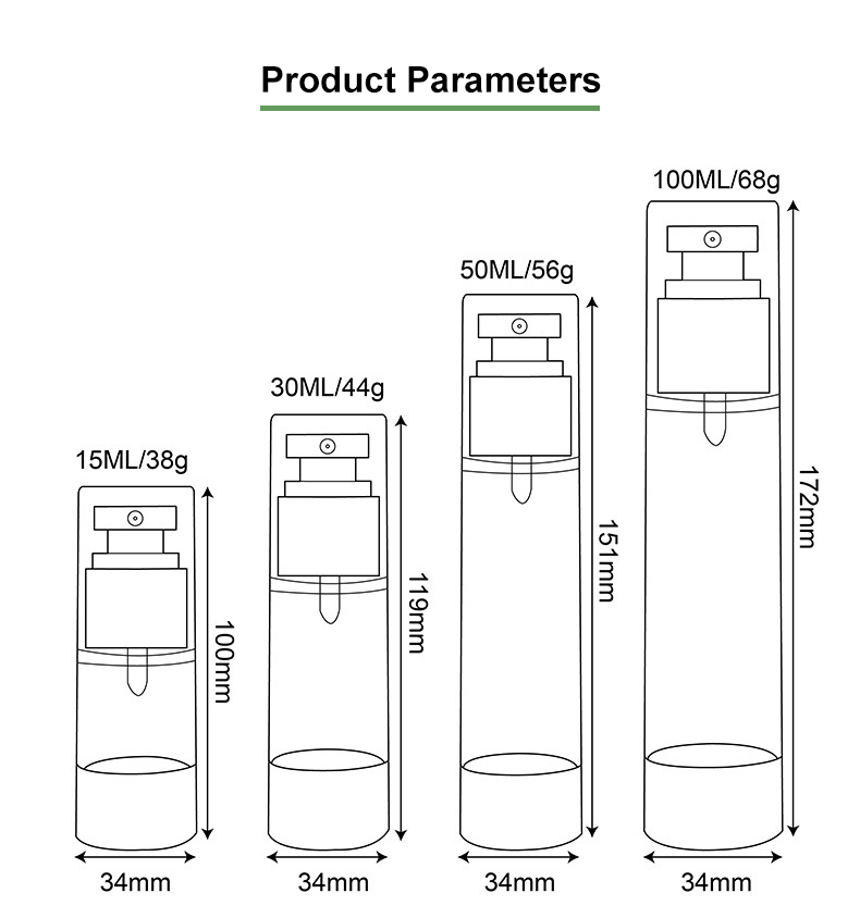 Precision Finish Airless Pump Travel Bottles 9