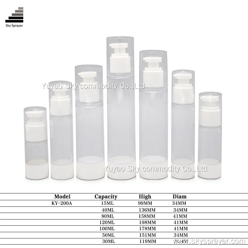 Sky Airless Vacuum Pump Bottle - Customizable Performace & Quality 4