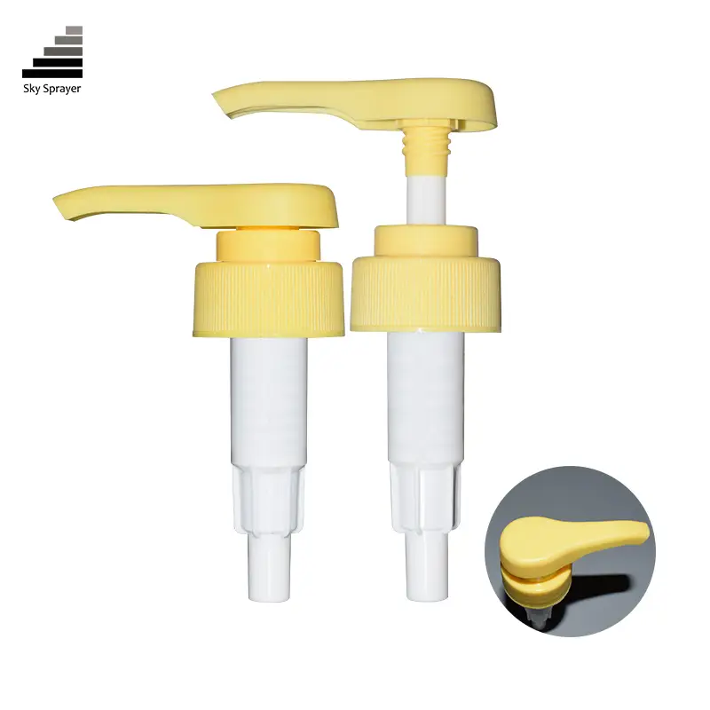 Sky Sprayer - Dispensador de loción de manos con bomba amarilla 32/410 de nuevo diseño, cabezal dispensador. Bomba de loción. 1