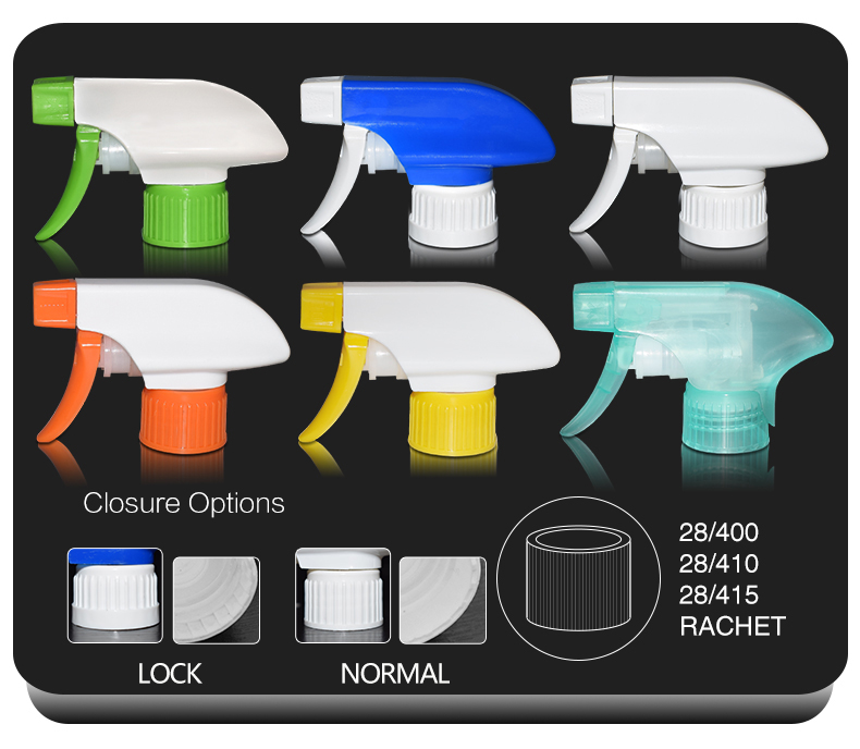 Colorful Plastic Long Handle Water Trigger Sprayer For Bottle