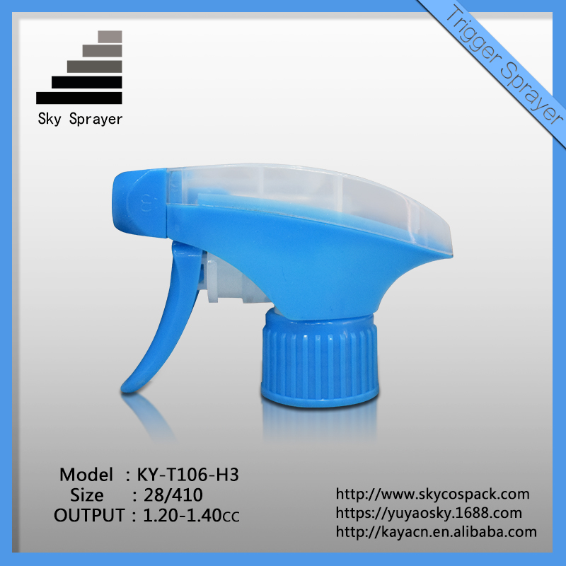 Accept OEM blue water hand mist foam pump plastic trigger sprayer with pp handgrip-ecofriendly