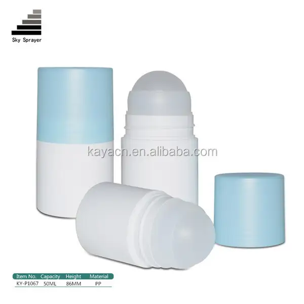 Sky Sprayer - Plastic roll-on empty deodorant bottle, 50ML fancy cosmetic empty deodorant plastic roll on bottle Roll On bottle 1