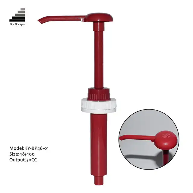 Sky Sprayer - Bomba dispensadora de garrafas vermelhas 48/400 de boa qualidade, de qualidade alimentar, sem agrupamento 1