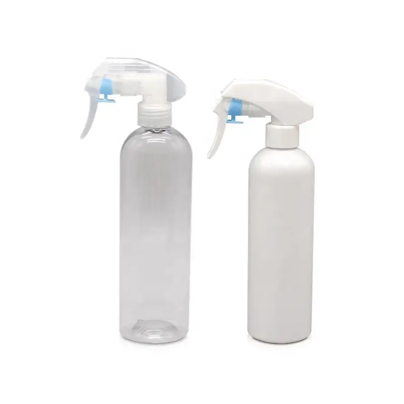 Sky Sprayer - Embalagem cosmética transparente e branca de 300ml e 400ml, frasco spray de plástico PET, pistola de pulverização fina 1