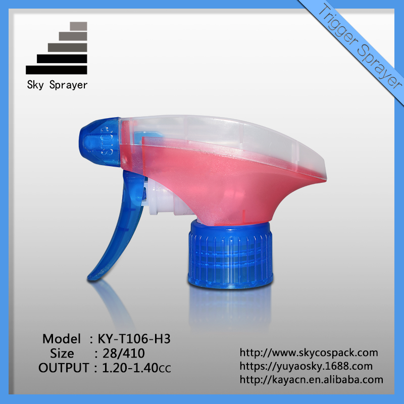 OEM two colors 28/410 plastic trigger garden sprayer for bottle