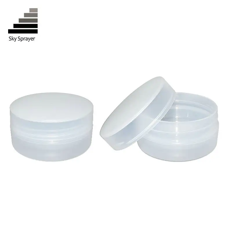 Sky Sprayer - Recipiente de plástico transparente de 250 ml para cosméticos con tapas 1