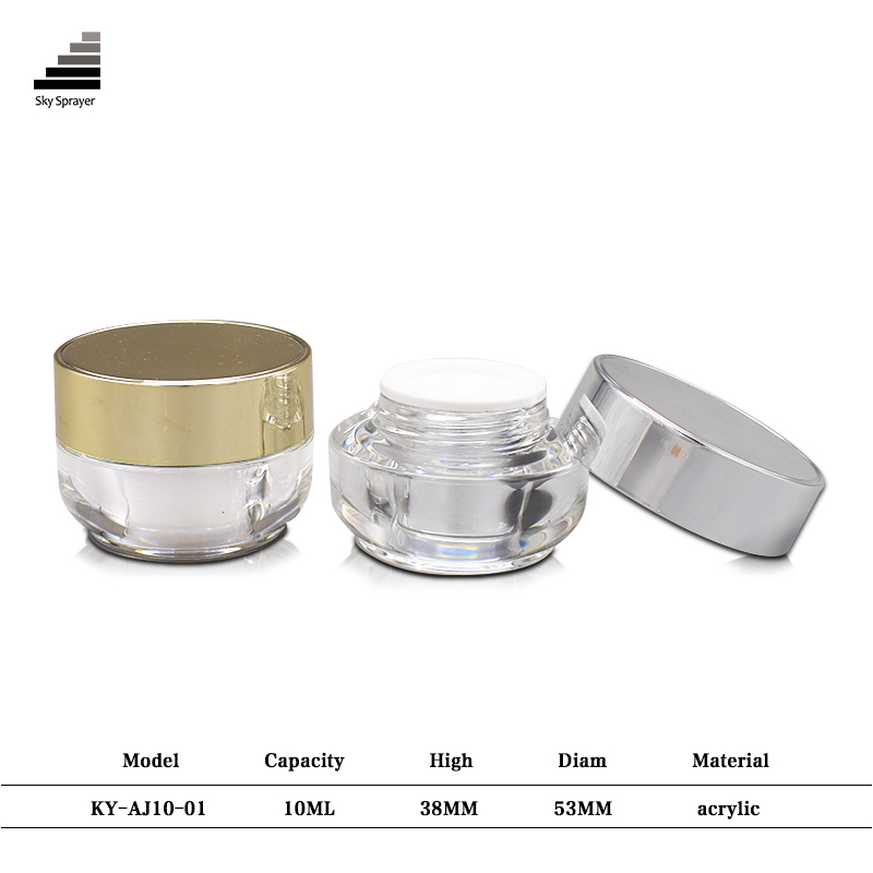 Sky Sprayer - 10G Wholesale Gold Acrylic Lid Makeup Empty Container Cosmetic Jar CONTAINERS 8