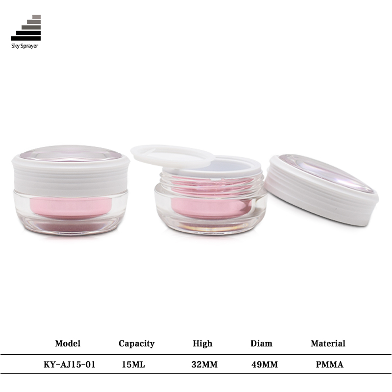 Sky Sprayer - Pink Double Wall Refillable Make-up Cosmetic Containers Pot Jar 15ml CONTAINERS 8