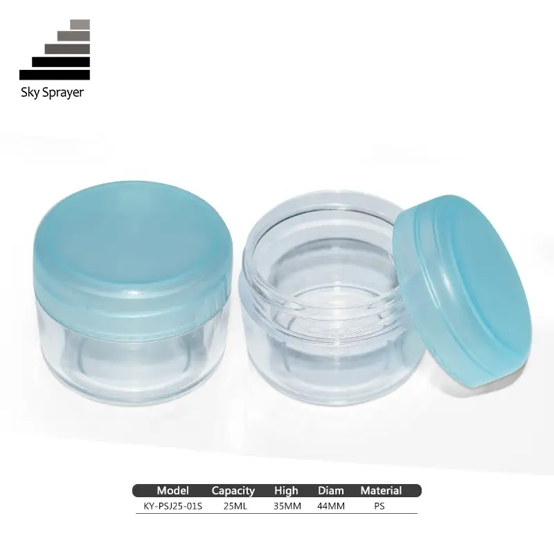 Sky Sprayer - 25 Ml Skin Care Cream Transparent Clear Plastic Container Jar With Lids CONTAINERS 1