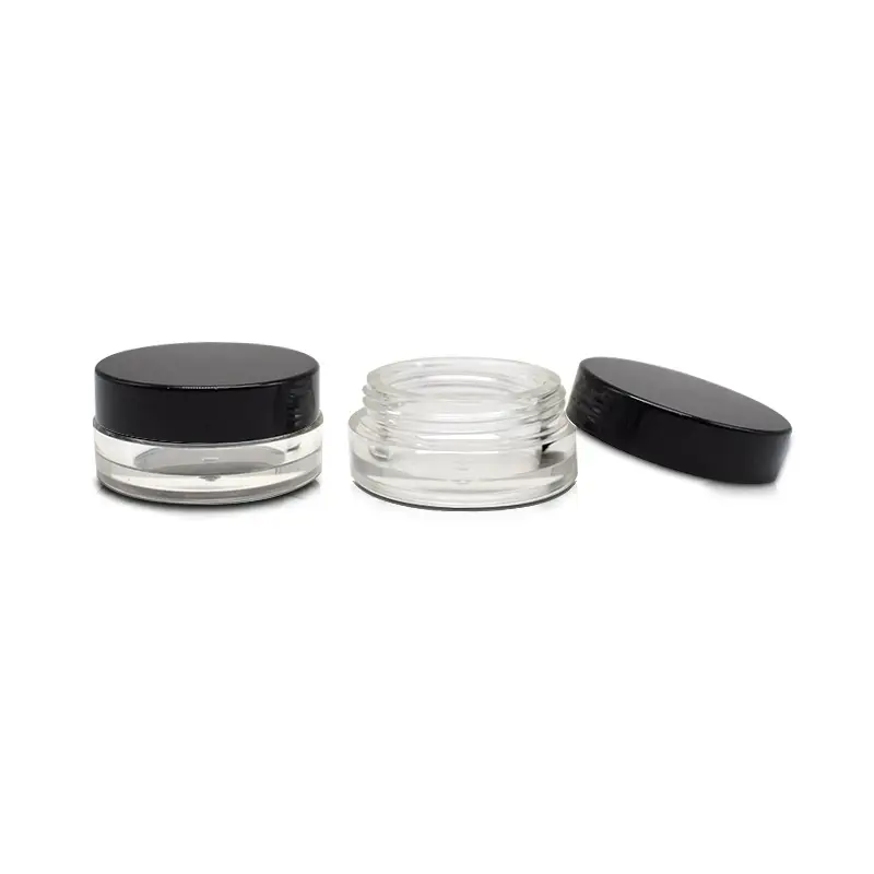 Sky Sprayer - Tarro de maquillaje pequeño con tapa negra, envase de plástico vacío para cosméticos de 5 ml 1