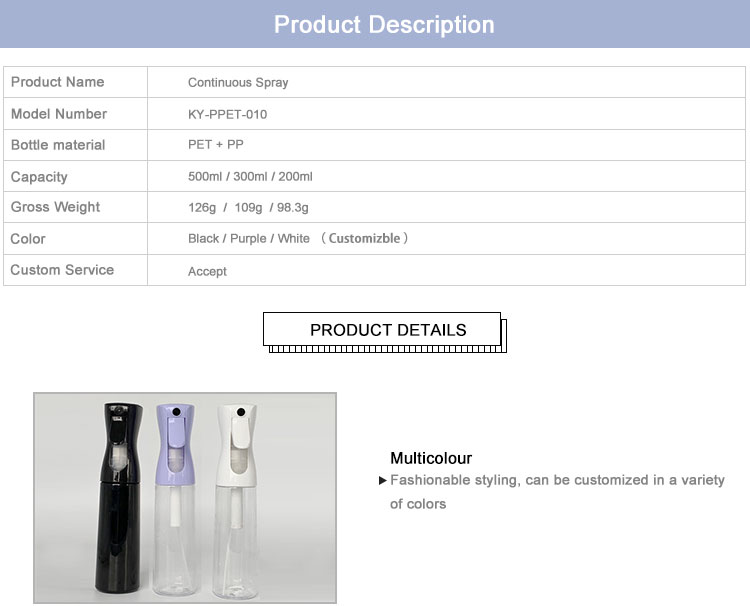 Sky Sprayer - White Fine Mist 500ml Pet Bottle Continuous Spray Fine Spray Gun 7