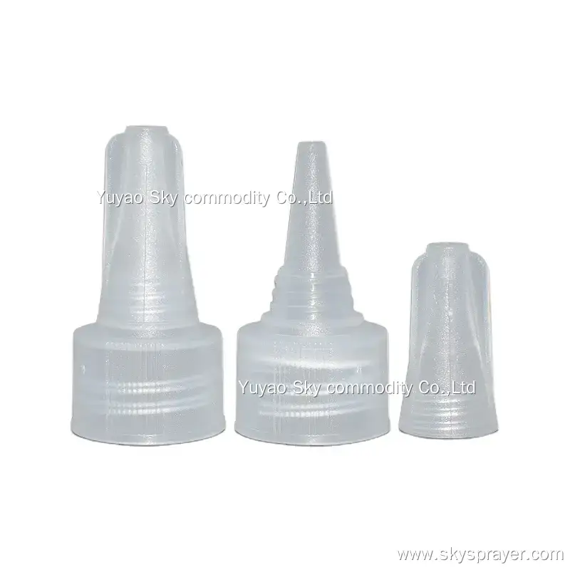 Proveedor de China, tapa puntiaguda de plástico de 20 mm de alta calidad, tapón para gotas para los ojos, tapa giratoria con boquilla para cosméticos 1