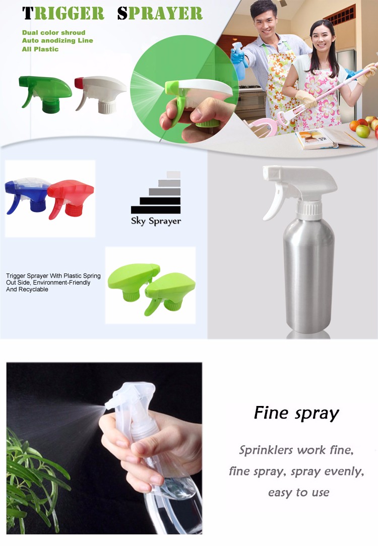 plastic bottle 250ml Hot selling 28/410 250ml PE plastic bottle with eco-friendly trigger sprayer