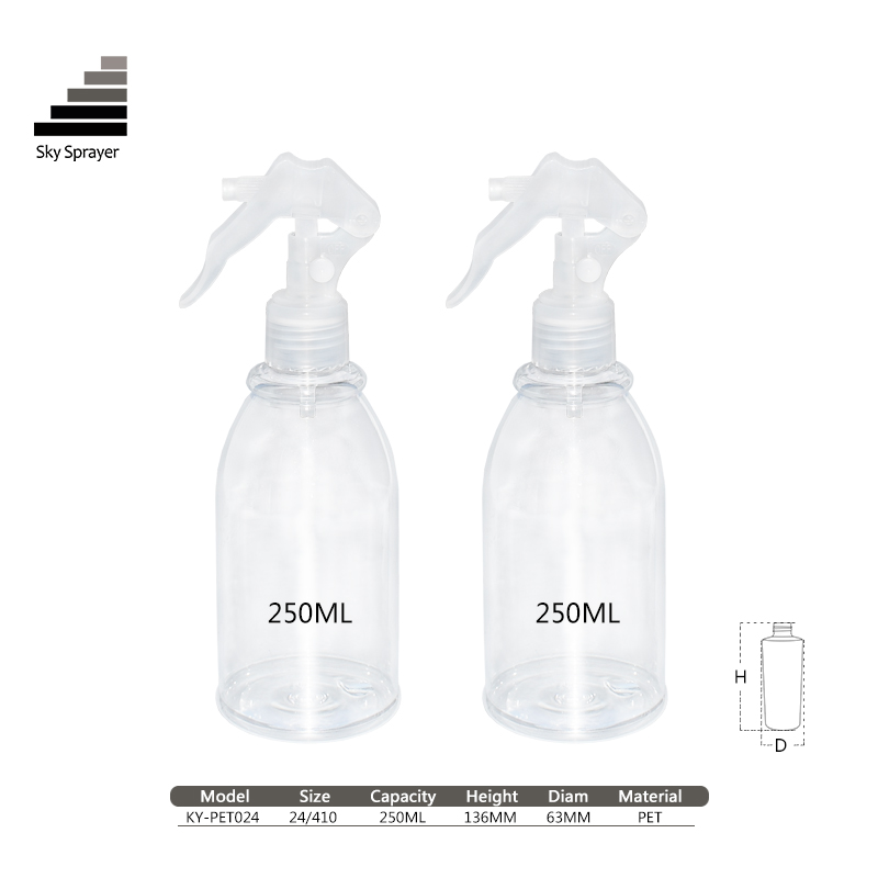 KY-PET024 Thin Neck Plastic Household Trigger Spray Bottle With High Quality