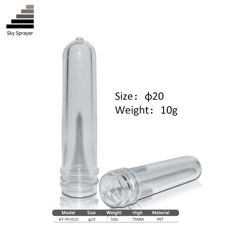 Custom Various Sizes Clear Pet Plastic Bottle Preform For Cosmetics