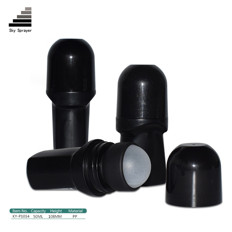 Sky Sprayer - 30ml 50ml 90ml Empty Plastic Deodorant cosmetic packaging Roll On Bottle Black Roll On bottle 3