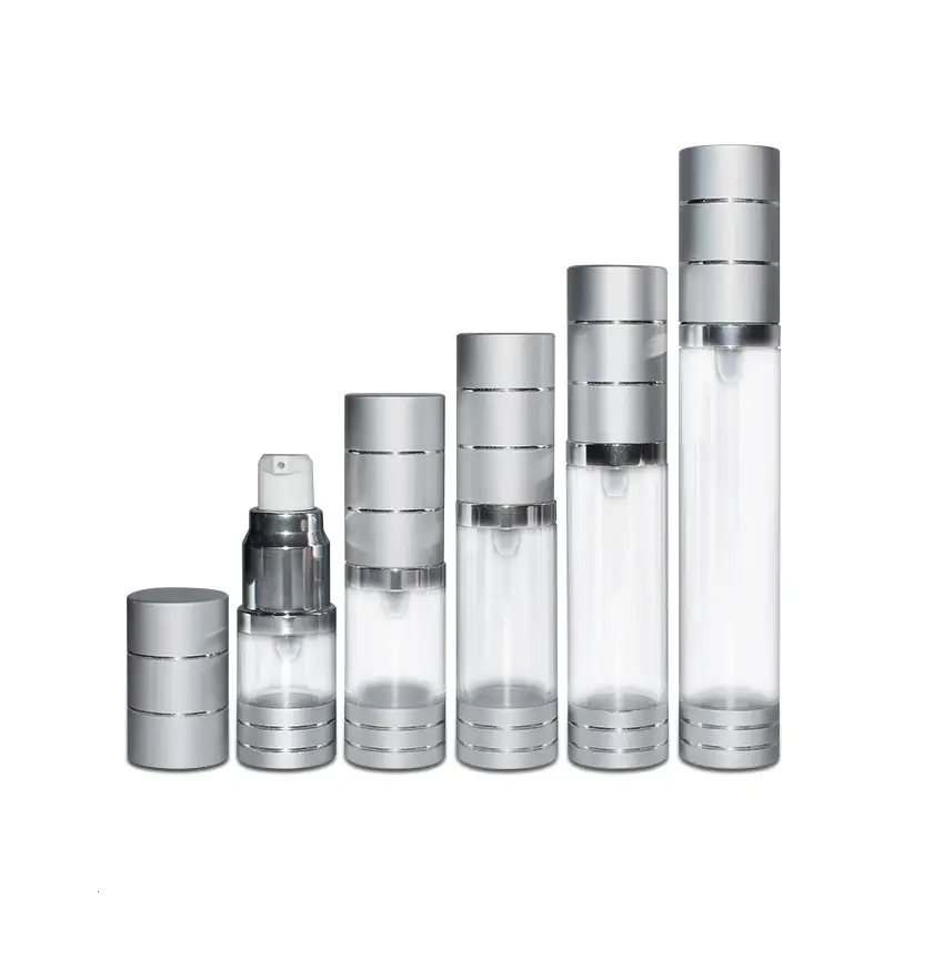 Sky Sprayer - 15ml 30ml Luxury Silver Cosmetic Cream Airless Pump Bottles Ungrouped 1