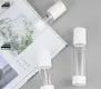 50ml Clear Plastic Airless Bottle with Silver Over Cap & Pump 1