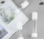 Clear AS Airless Pump Bottle Set with Silver Over Cap - 50ml 1