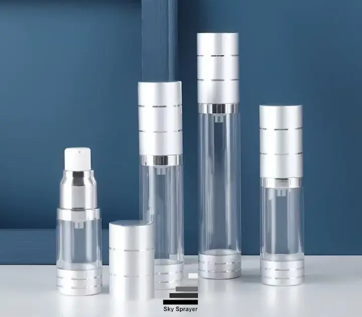 Golden Airless Pump Bottle Set - Travel Size for Cosmetics 1