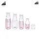Pink and White Square Cosmetic Bottles - Various Sizes - High Quality 1