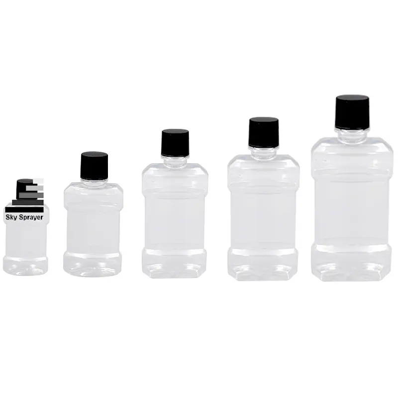 Custom Transparent Plastic Airless Mouthwash Bottles - 80ML to 500ML 1