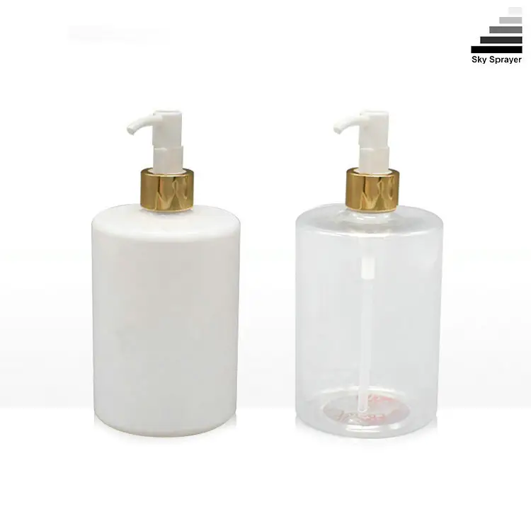 Luxury 500ml White Lotion Pump Bottle_PREF Cosmetic 1