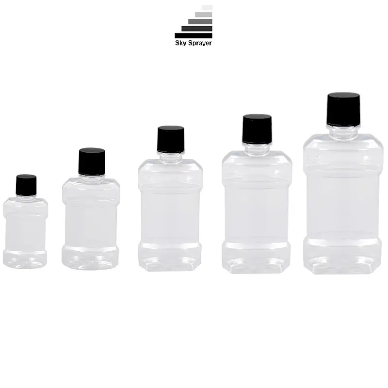 Transparent Plastic Airless Mouthwash Bottle Kit - 80ML-500ML 1