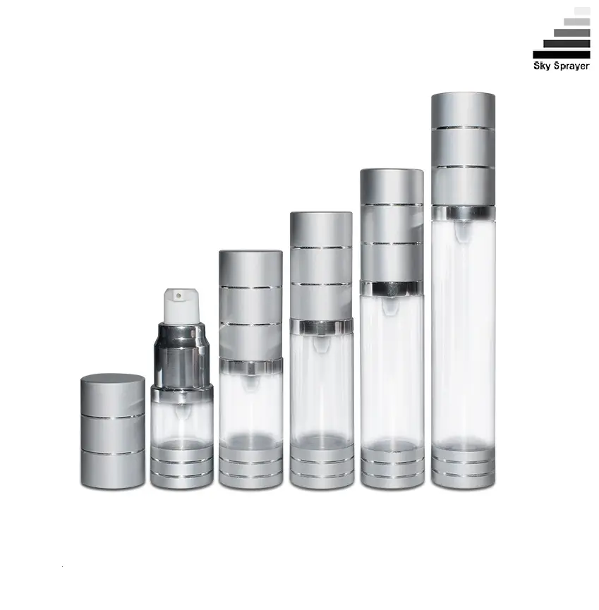 Luxury Silver Cosmetic Airless Pump Bottles - Yuyao Sky Co. 1