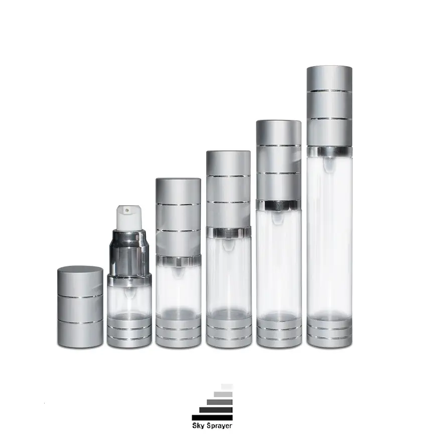 Luxury Silver Air Pump Bottle 1
