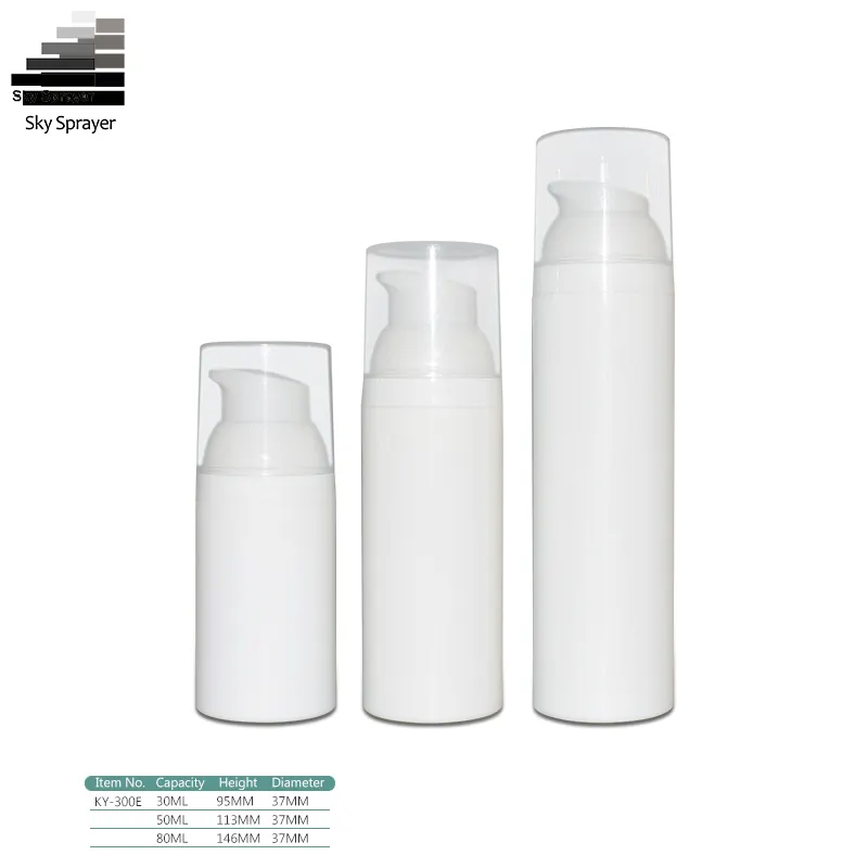 Portable White Cosmetic Skin Cream PP Bottle - High-End Technology - Qualified - Customizable - Airless Cosmetic Bottles Wholesale 1