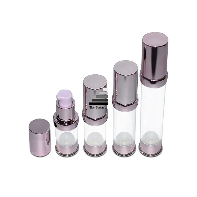 Pink Plastic Airless Pump Bottle, 10ml 1