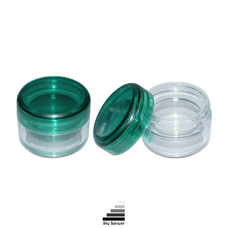20ml Green Lid Double Wall Airless Cosmetic Jars - Wholesale Plastic Containers 1